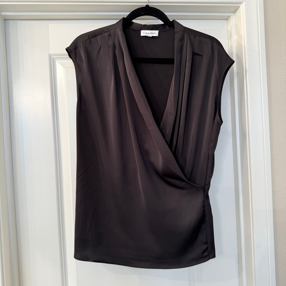 NWOT - Calvin Klein Drape Front Blouse – Size M